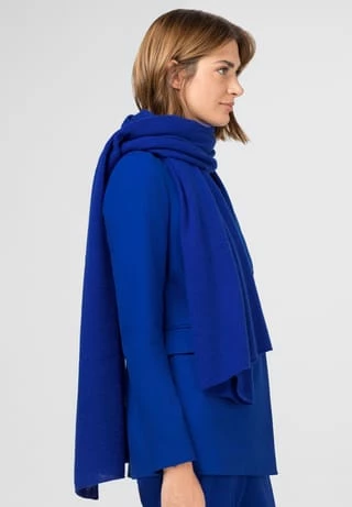 HALLHUBER Kaschmirschal Aus Feinstrick Cobalt Blue 2 HALLHUBER Kaschmirschal Aus Feinstrick Cobalt Blue – Bild 2