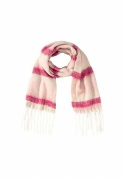 HALLHUBER Flauschiger Winterschal Mit Blockstreifen Powder