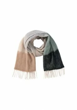 HALLHUBER Dicker Winterschal Mit Blockstreifen Petrol