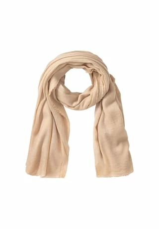 HALLHUBER Crincle-Schal Im Wolle-Mix Almond 1 HALLHUBER Crincle-Schal Im Wolle-Mix Almond